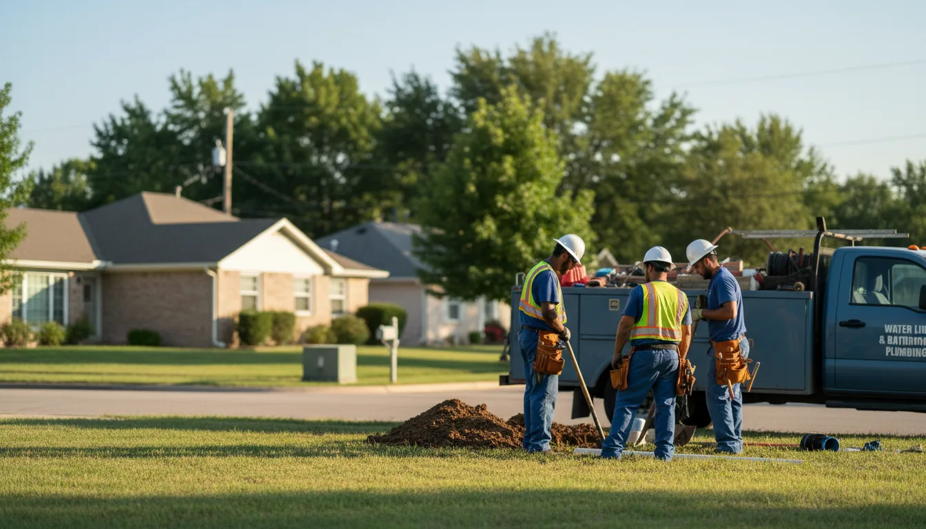 Residential water line and bathroom plumbing service in Van, WV